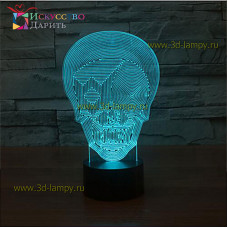 3D Лампа - Абстракция Череп