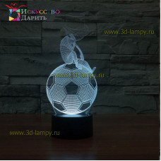 3D Лампа - Человек сидящий на мячике