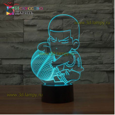3D Лампа - Ребенок с мячом