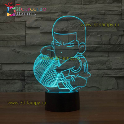 3D Лампа - Ребенок с мячом