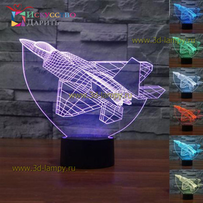 3D Лампа - Самолет Миг 29