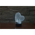 3D Лампа - Сердце Love (Сделать свою надпись)