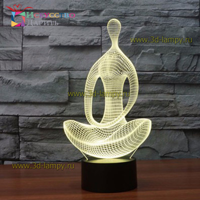 3D Лампа - Абстракция Женщина
