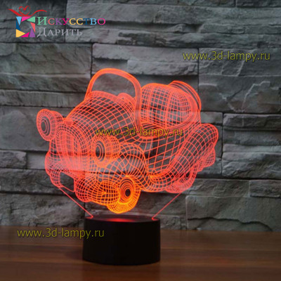 3D Лампа - Автомобиль Фунтик