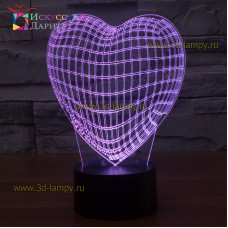 3D Лампа - Сердце