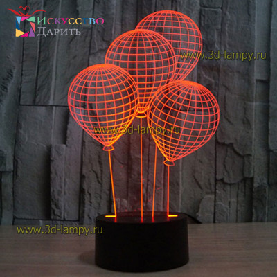 3D Лампа - Шарики