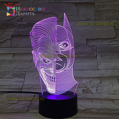 3D Лампа - Бетмен и Джокер