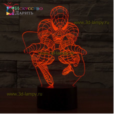 3D Лампа - Человек Паук 3