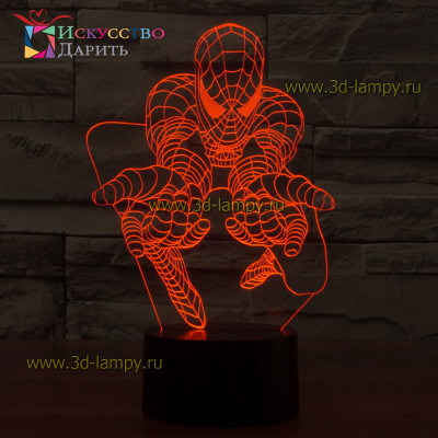 3D Лампа - Человек Паук 3