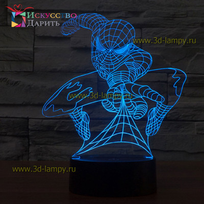 3D Лампа - Человек Паук 4