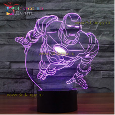 3D Лампа - Железный человек 3
