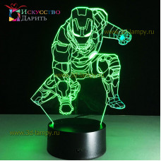 3D Лампа - Железный человек 4