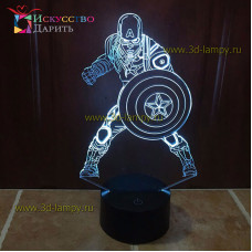 3D Лампа - Капитан Америка