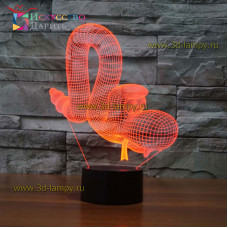 3D Лампа - Червячок