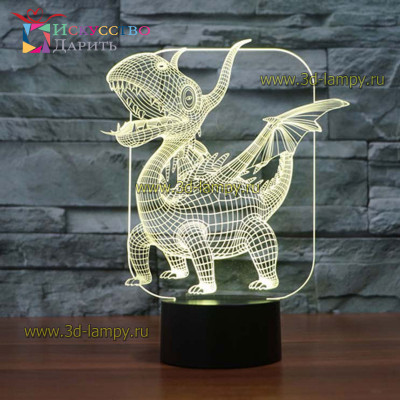 3D Лампа - Дракон