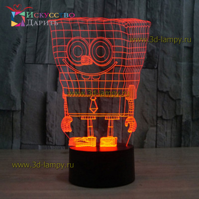 3D Лампа - Губка Боб