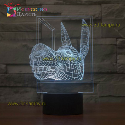 3D Лампа - Осел