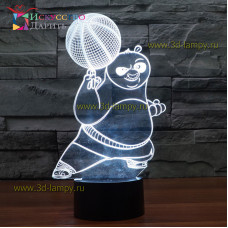 3D Лампа - Панда кунг-фу 