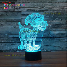 3D Лампа - Пес
