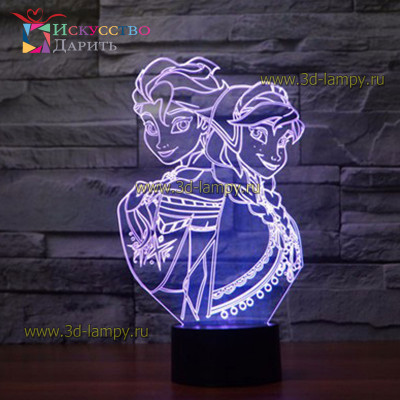 3D Лампа - Принцесса