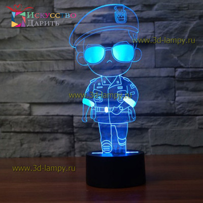 3D Лампа - Солдат