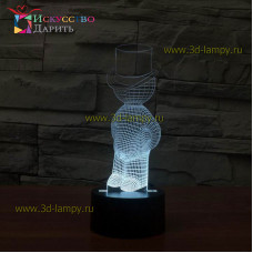 3D Лампа - Человек в цилиндре