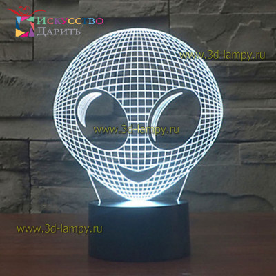 3D Лампа - Добрый инопланетянин