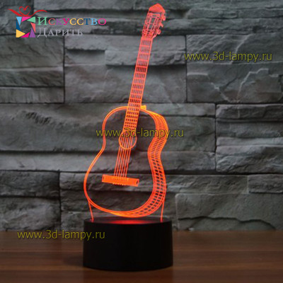 3D Лампа - Гитара