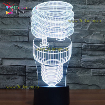 3D Лампа - Лампа спираль 2