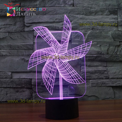 3D Лампа - Мельница