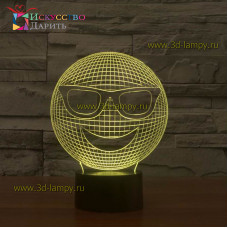 3D Лампа - Смайлик в очках