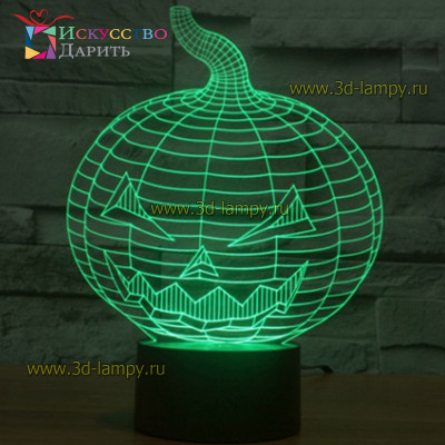 3D Лампа - Тыква хэллоуин