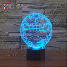 3D Лампа - Влюбленный смайлик