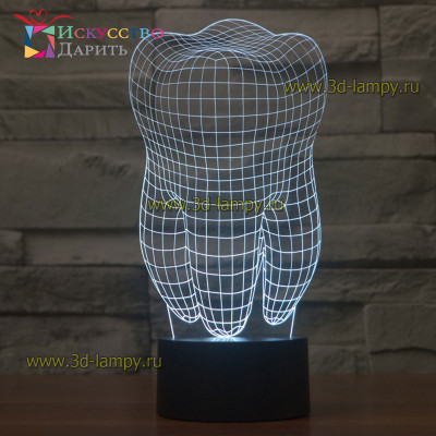 3D Лампа - Зуб