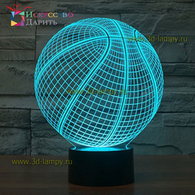3D Лампа - Баскетбольный мяч 2