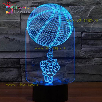 3D Лампа - Баскетбольный мяч на пальце