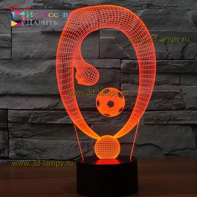 3D Лампа - Женщина с мячом