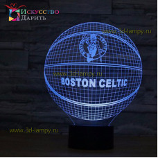 3D Лампа - Мяч Бостон селтикс