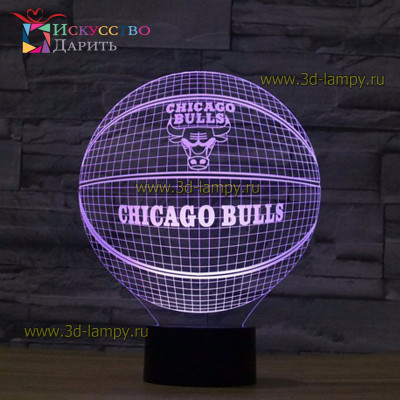 3D Лампа - Мяч Чикаго Буллс