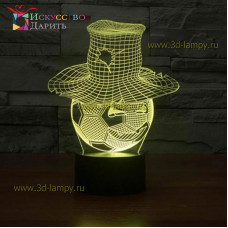 3D Лампа - Мяч в шляпе
