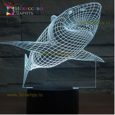 3D Лампа - Акула