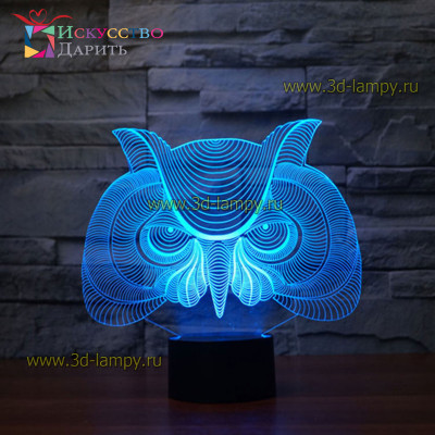 3D Лампа - Филин