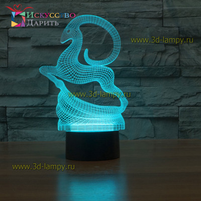 3D Лампа - Горный баран