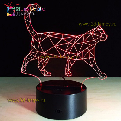 3D Лампа - Кошка 2