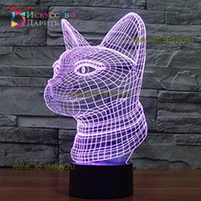 3D Лампа - Кошка 3