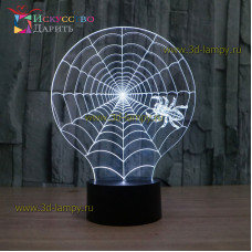 3D Лампа - Паук на паутине