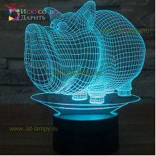 3D Лампа - Поросенок