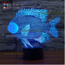 3D Лампа - Рыба 3