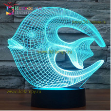 3D Лампа - Рыба