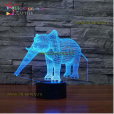 3D Лампа - Слон 2